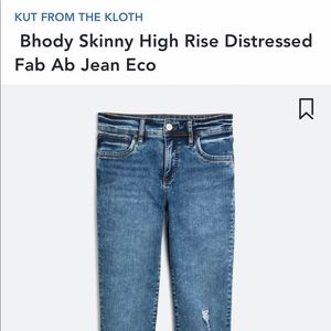 Bhody Skinny High Rise Distressed Fab Ab Jean Eco